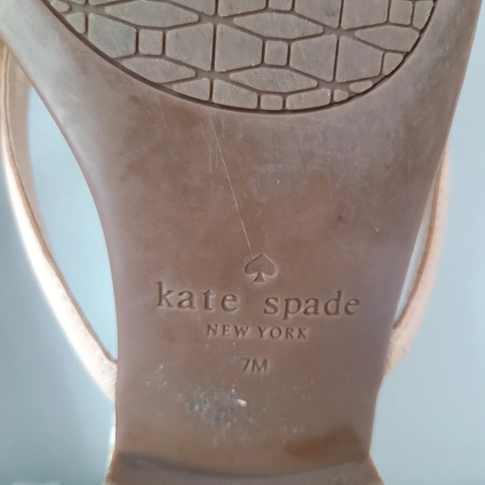 KATE SPADE Leather Printed Flip Flops